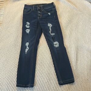 Justice High Rise Dark Wash Jeggings Girls Size 7